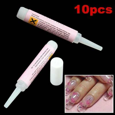 #ad 10PCS Nail Tip Glue Super Bond For Acrylic Nails Strong Adhesive Manicure Tools $4.59