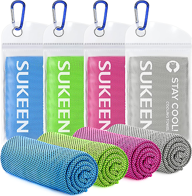 #ad 4 Pack Cooling Towel 40quot;X12quot; Ice Towel Soft Breathable Chilly Towel Microf $30.44
