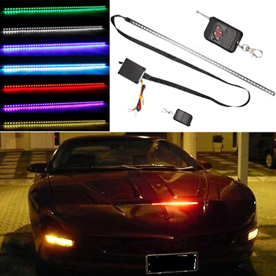 #ad 7 Color 48 LED RGB Scanner Flash Car Strobe Knight Rider Kit Light Strip 22 inch $21.49