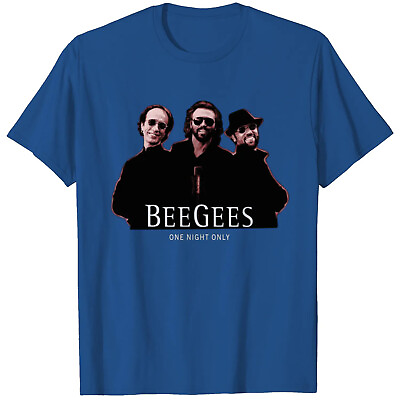 #ad Bee Gees One Night Only Cotton Blue Full Size Men Women Shirt AM031 $17.99