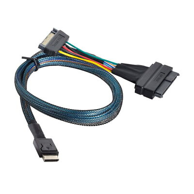 #ad Oculink SFF 8611 to U.2 U.3 SFF 8639 NVME PCIe PCI Express SSD Cable for SSD $33.99