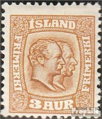 #ad Iceland 49 with hinge 1907 Christian IX. and Frederik VIII. $3.73
