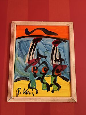 #ad Peter Keil Original Sailboats Painting Abstract Expressionist Canvas $360.00