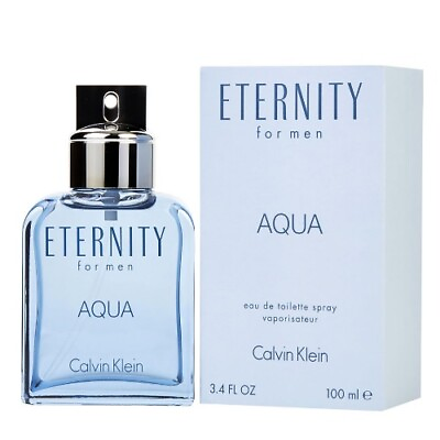 #ad Eternity Aqua by Calvin Klein 3.3 3.4 oz EDT Cologne for Men New In Box $27.34
