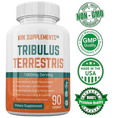 #ad Tribulus Terrestris 1000mg per serving Minimum 45% Saponins Extract 90 Capsule $11.99