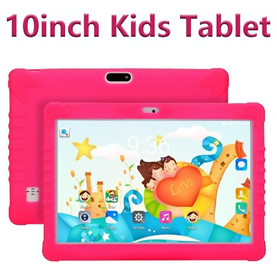 #ad 64GB 10inch Tablet Android 9 Kids HD PC Deca core Dual Cameras WiFi Bundle Case $67.99