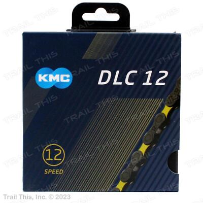 #ad KMC DLC 12 Speed Black Yellow Bike Chain 126 Link X12 for Road MTB SRAM Shimano $92.95