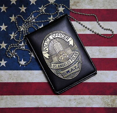 #ad New SWAT Detective Badge ID Holder Wallet with Chain amp; Slots Police Cosplay Gift $29.90