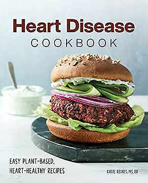 #ad Heart Disease Cookbook: Easy Plant Based Paperback by Reines MS RD Good $31.21