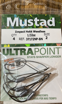 #ad Mustad Impact Hook Weedless Hook Size 2 BRAND NEW SHIPS N 24 HOURS $29.88