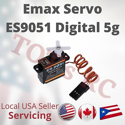 #ad EMax ES 9051 4.3g 5g Mini Servo Micro Servo Digital Servo for RC Airplane Heli $6.14