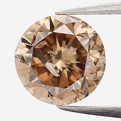 #ad 0.48 Ct Natural Loose Round Shape Diamond 4.85 MM Brown Color Round Diamond L775 $249.00