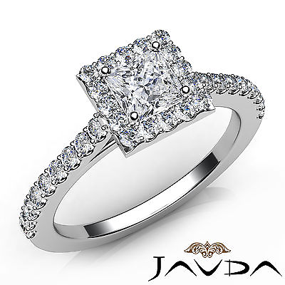 #ad Halo French Pave Set Princess Diamond Engagement Anniversary Ring GIA F VVS1 1Ct $3199.00