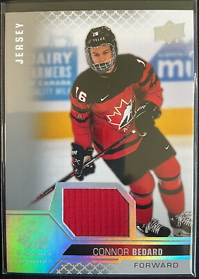 #ad Connor Bedard 2022 Upper Deck Team Canada Juniors Game Used Jersey RC #2 D $99.99