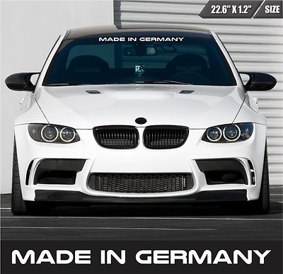 #ad Made In Germany Windshield Sticker Vinyl Car Window Sticker Fits BMW M amp; Benz $11.99