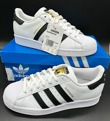 #ad Adidas Men#x27;s Superstar Original Size 6.5 Low top Shoes EG4958 White Black Gold $49.89
