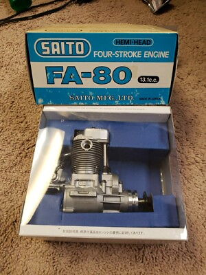 #ad SAITO Engine SAITO 80 FA 80 Hemi Head 4C motor NIB Blue Box $399.99