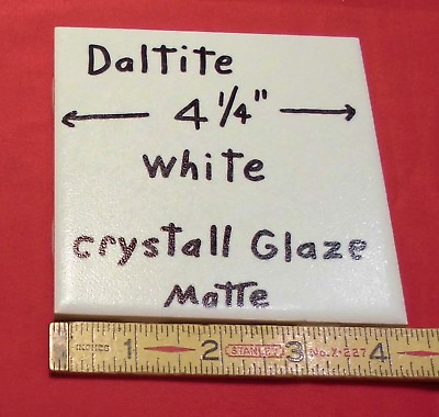 #ad 1 pc. *White* Ceramic Tile by Daltile 4 1 4quot; Crystaltex Crystalline Matte New $5.55