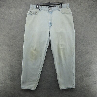 #ad VTG Levis Silvertab Jeans 36x30 Blue Loose Made in USA Light Wash Grunge Denim $59.99
