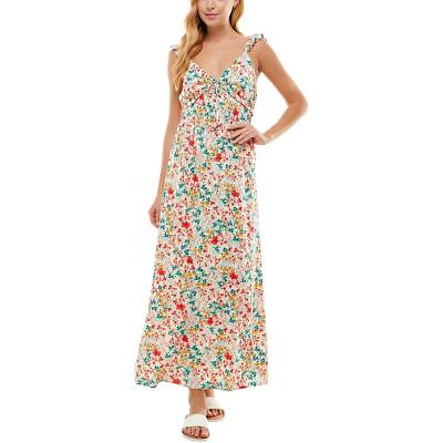 #ad Kingston Grey Womens Floral Print Long Empire Waist Maxi Dress Juniors BHFO 9318 $6.99