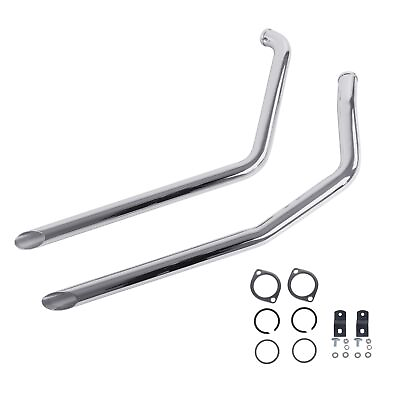 #ad IRON GROWL 1.75#x27;#x27; Drag Pipes for Harley Softail Exhaust 1986 2006 Bikes Chrome $89.99