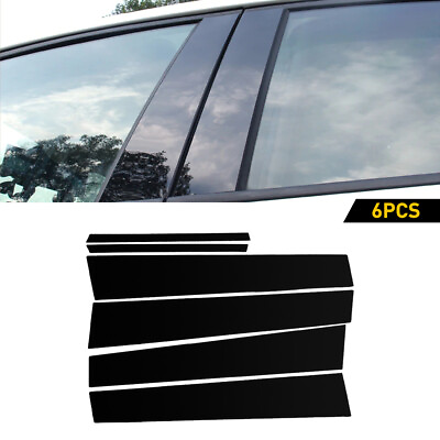 #ad 6PCS For Black Window Pillar Posts Door Toyota Corolla 2009 2013 Trim Cover Set $11.87