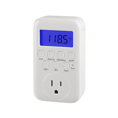 #ad HBN Electricity Usage Monitor LCD Plug in Power Meter Digital Cost Watt VA KWH $19.50