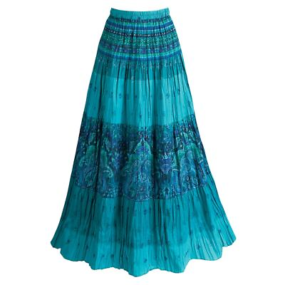 #ad Womens Peasant Skirt Boho Skirts For Women Long Tiered Skirt by CATALOG CLASSICS $46.99