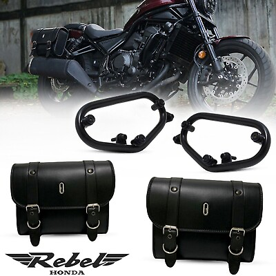 #ad 2X Side Luggage Rack Saddle With Bag Carry Holder Honda Rebel CMX 1100 2021 2024 $298.00