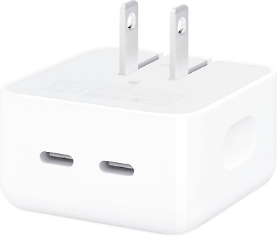 #ad Genuine Apple 35W Dual USB C Port Compact Wall Power Adapter MNWM3AM A Brand New $20.00