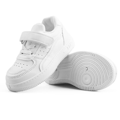 #ad Boys White Sneakers Soft Sole Casual Shoes $15.99