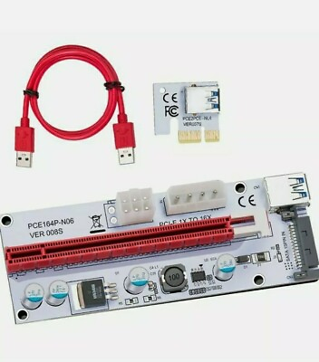 #ad PCE164P N06 VER008S USB 3.0 PCI E EXPRESS 1X TO 16X PCI E EXTENDER $14.69