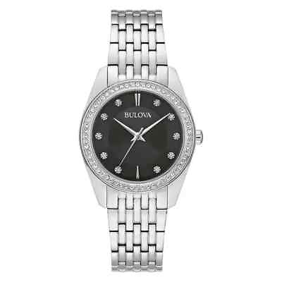 #ad Bulova 96L317 Classic Crystal Stainless Steel Quartz Ladies Watch NEW WITH TAG $84.99