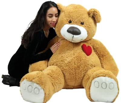 #ad Giant Teddy Bear 57 Inch Soft Huge Plush Animal Heart on Chest to Express Love $199.99