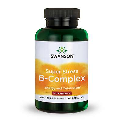#ad Swanson Super Stress B Complex with Vitamin C Capsules 100 Count $14.99
