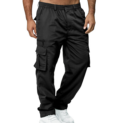 #ad Work Pants for Men Heavy Duty Utility Safety Work Trouser Work Hiking Wild Cargo $15.95