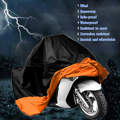 #ad XXXXL Motorcycle Cover Waterproof For Harley Davidson Street Glide Touring $15.49