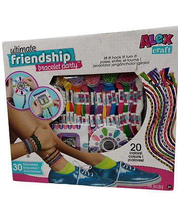 #ad Alex Craft Unisex Multicolor Ultimate Friendship Bracelet Party Set with Beads $22.97
