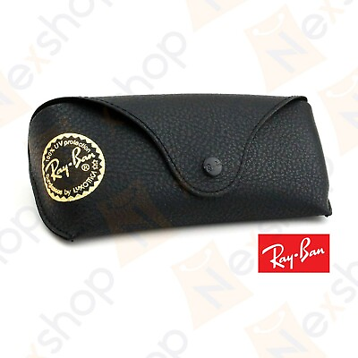 #ad #ad Rayban Sunglasses Eyeglasses Soft Leather Case w Cleaning Cloth amp; GiftBox Black $9.99