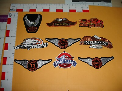 #ad Biker motorcycle patch collection ...live to ride 9 patches in the set $21.99