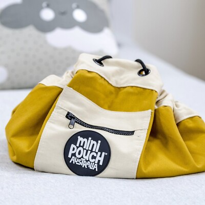 #ad Mini Play Pouch Colonial Mustard Storage Bag and Play Mat In One AU $34.31