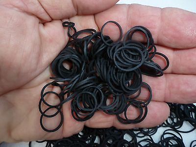 #ad Live Fish Small Black Rubber Bands 500 Pack Fast Shipping $2.99