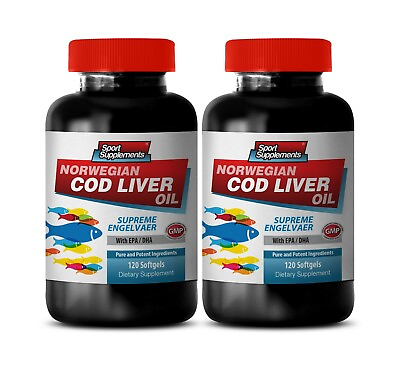 #ad Ultra Fish Oil Norwegian Cod Liver Oil 600mg Detoxify Body Supplements 2B $41.00