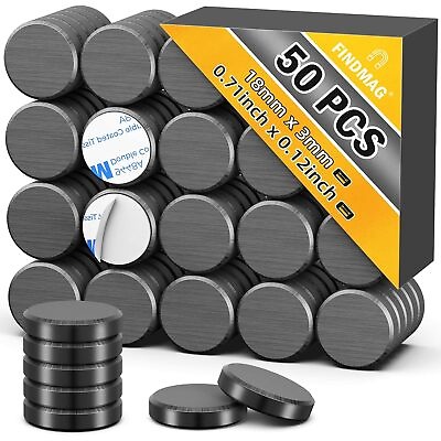 #ad 0.71Inch 50Pack Strong Stickly Magnets for Crafts with Adhesive Backing Round $20.00