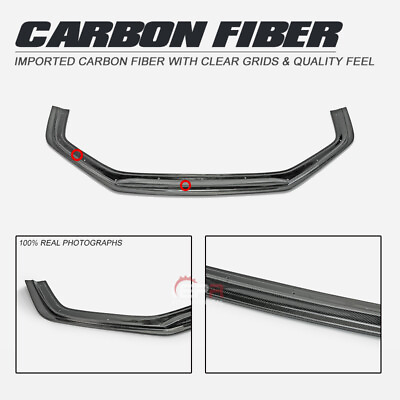 #ad For Civic 17 Typ R FK8 VRS W Type Extension Front Bumper Lip Carbon Fiber $3159.07