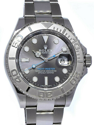 #ad Rolex Yacht Master 40 Steel amp; Platinum Rhodium Dial Mens Watch 116622 $14995.00