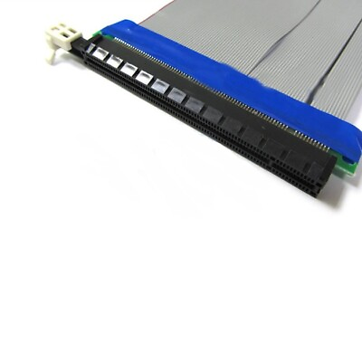 #ad 1pcs PCI E 16X Slots Riser Card Flexible Ribbon Extension Cable $10.00