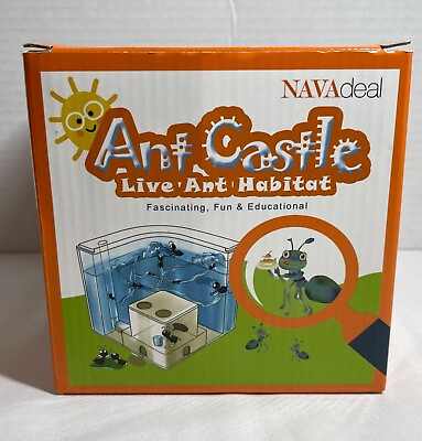 #ad Live Ant Castle Habitat w connecting tube tweezers magnifier ants not included $15.99