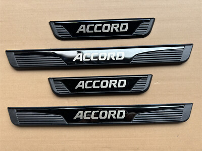 #ad 4PCS Black Car Door Scuff Sill Cover Panel Step Protector For Accord Accessories $39.50