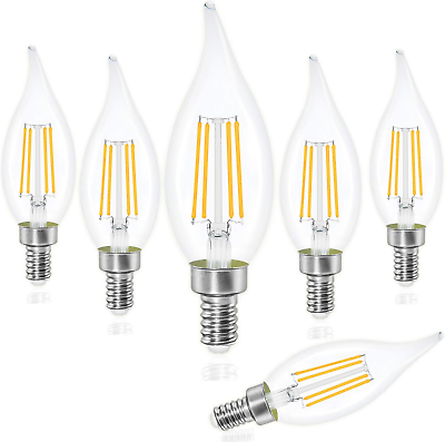 #ad Dimmable LED Candelabra Bulbs60W Equivalent4000K Daylight White4 Watt Chandel $20.16